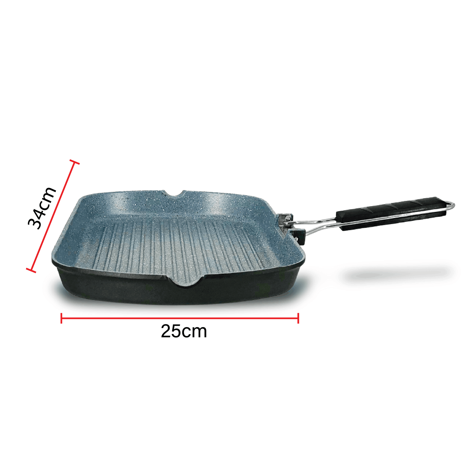 DORSCH NON -STICK GRILL PAN WITH FOLDABLE HANDLE - Medaid International