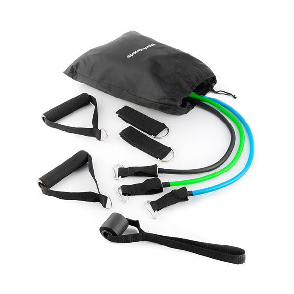InnovaGoods Set of Resistance Bands with Accessories and Exercise Guide Trainer, Pack Of 3 - V0103411