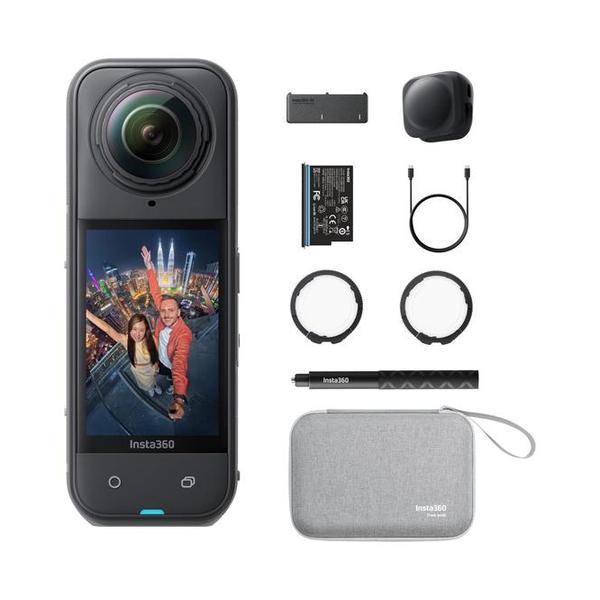Insta360 X5 Essentials Bundle - Waterproof 8K 360° Action Camera, Leading Low Light, Invisible Selfie Stick Effect, Rugged and Replaceable Lens, 3-Hour Battery, Built-in Wind Guard, Stabilization