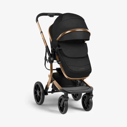 Kikkaboo - Stroller 3in1 Travel System - with plastic carrycot - Irene Black - 2024
