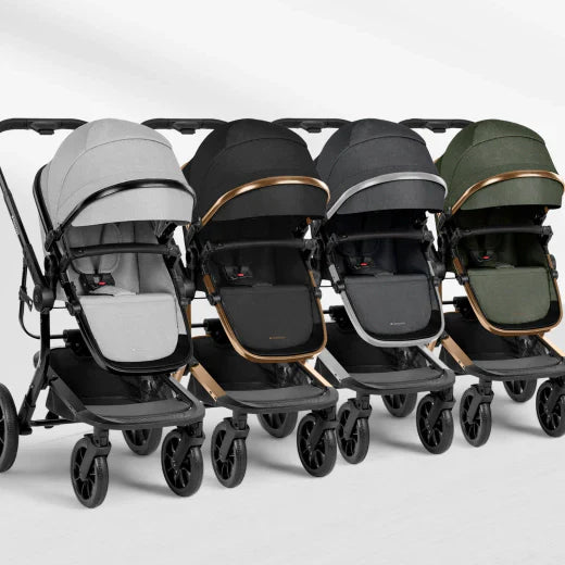 Kikkaboo - Stroller 3in1 Travel System - with plastic carrycot - Irene Black - 2024