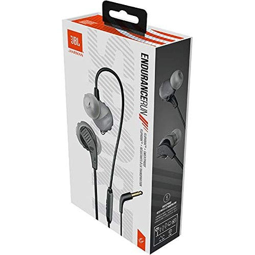 JBL Endurance RUN, Sports in Ear Wired Earphones with Mic, Sweatproof, Flexsoft eartips, Magnetic Earbuds, Fliphook & TwistLock Technology with Voice Assistant Support for Mobiles