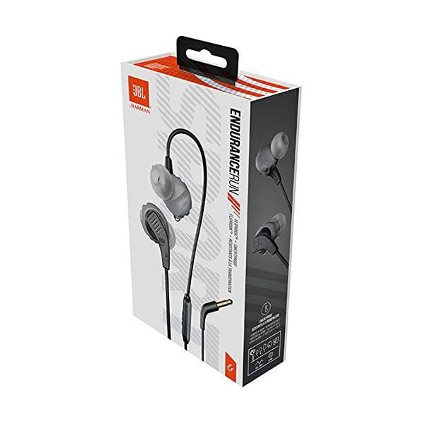 JBL Endurance RUN, Sports in Ear Wired Earphones with Mic, Sweatproof, Flexsoft eartips, Magnetic Earbuds, Fliphook & TwistLock Technology with Voice Assistant Support for Mobiles