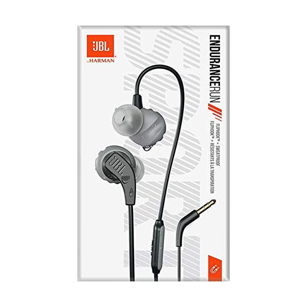 JBL Endurance RUN, Sports in Ear Wired Earphones with Mic, Sweatproof, Flexsoft eartips, Magnetic Earbuds, Fliphook & TwistLock Technology with Voice Assistant Support for Mobiles