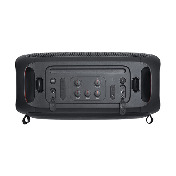 JBL PartyBox On-The-Go a Portable Karaoke Party Speaker with Wireless Microphone, 100W Power Output, IPX4 Splashproof, 6 Playtime Hours, Shoulder Strap, and Wireless 2 Party Speakers Pairing