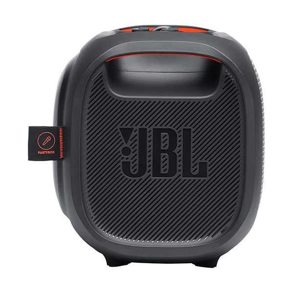 JBL PartyBox On-The-Go a Portable Karaoke Party Speaker with Wireless Microphone, 100W Power Output, IPX4 Splashproof, 6 Playtime Hours, Shoulder Strap, and Wireless 2 Party Speakers Pairing