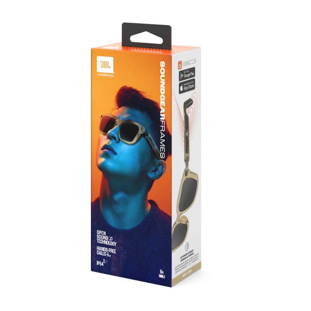 JBL SoundGear Frames Square Audio Glasses - Pearl