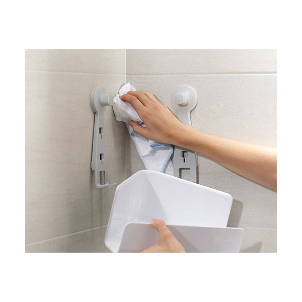 Joseph Joseph 70549, EasyStore Corner Shower Shelf with Removable Mirror