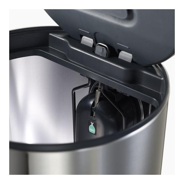 Joseph Joseph Arc™ 30L Easy-push Stainless-steel Pedal Bin, 30150