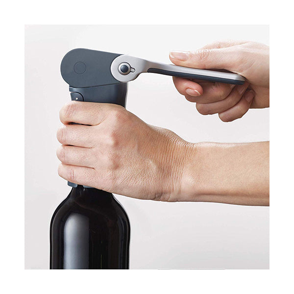 Joseph Joseph, 20099, BarWise Compact Folding Lever Corkscrew Wine Opener with Foil Cutter, One-size