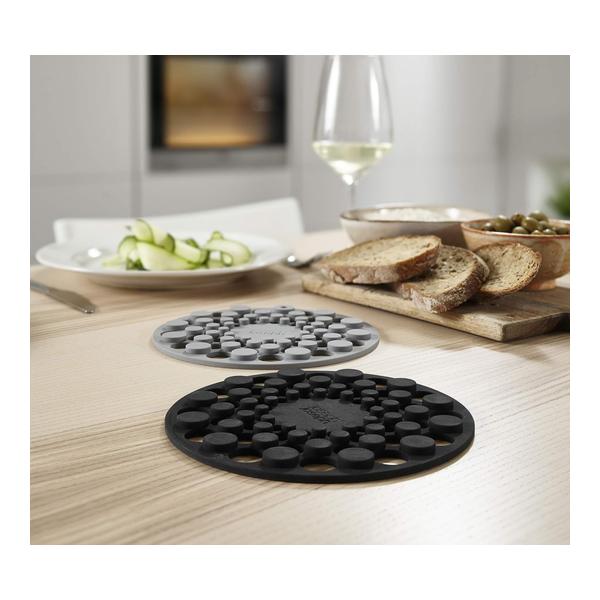 Joseph Joseph, 20174 Spot-On Set of 2 Grey Silicone Trivets, 20174