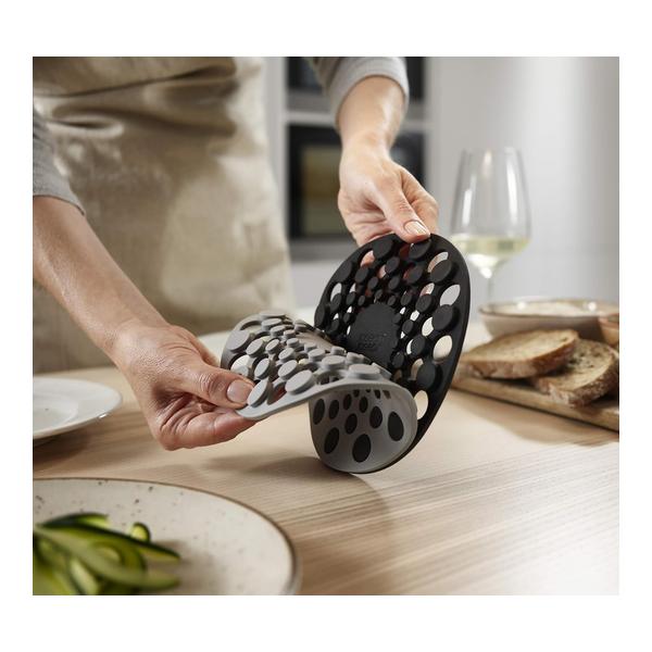 Joseph Joseph, 20174 Spot-On Set of 2 Grey Silicone Trivets, 20174