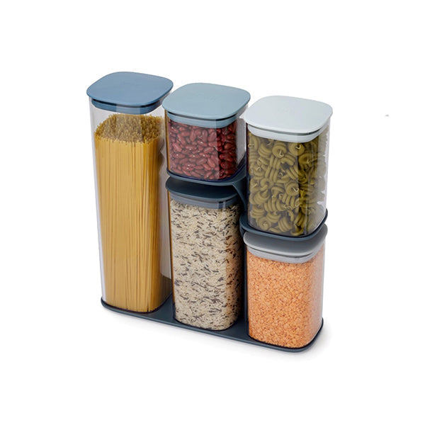 Joseph Joseph, 81106, Podium Dry Food Storage Container Set with Stand, 5-Piece