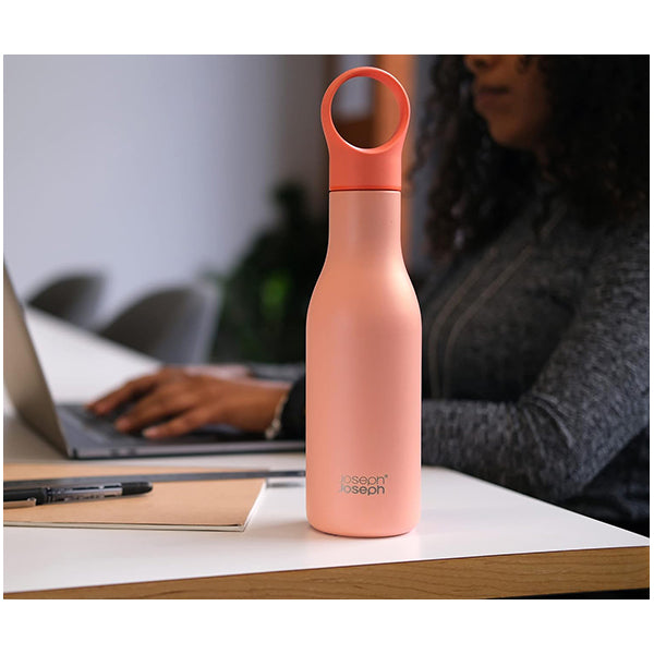 Joseph Joseph, 81119, Loop™ 500ml Stainless-steel Vacuum Insulated Water Bottle Coral