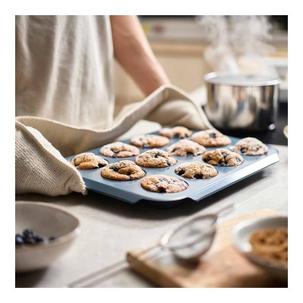 Joseph Joseph, Nest™ Bake Non-Stick 12 Cup Blue Muffin Tray, 45072