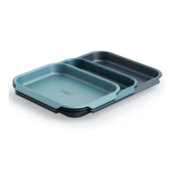 Joseph Joseph, Nest™ Bake Non-Stick 3-piece Blue Baking Tray Set, 45064