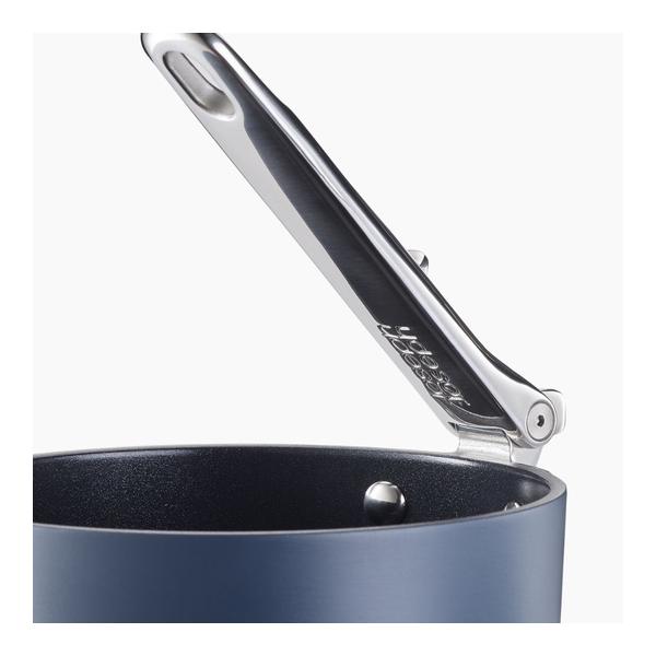 Joseph Joseph, Space Folding Handle Ceramic Non-stick 15cm Blue Saucepan & Lid, 45037