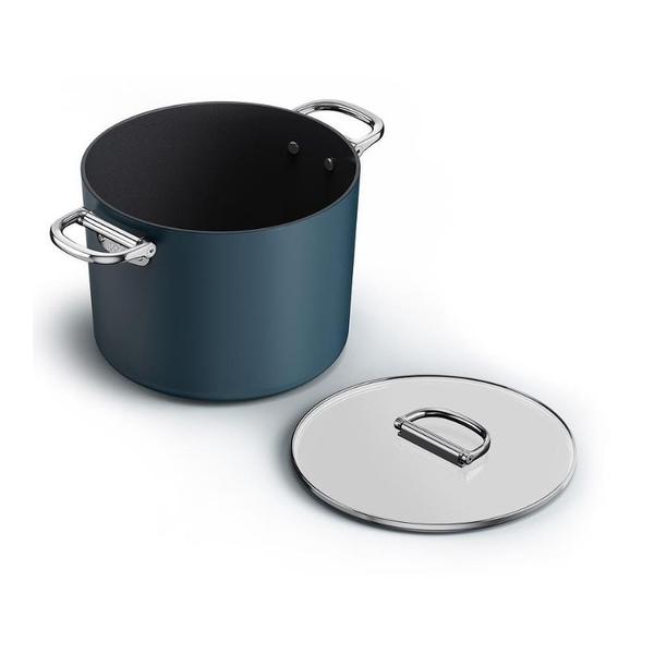 Joseph Joseph, Space Folding Handle Ceramic Non-stick 25cm Blue Stock Pot & Lid, 45045