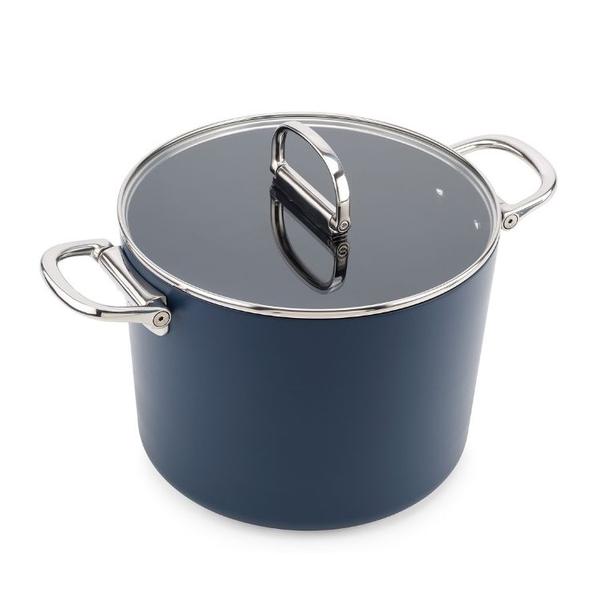 Joseph Joseph, Space Folding Handle Ceramic Non-stick 25cm Blue Stock Pot & Lid, 45045