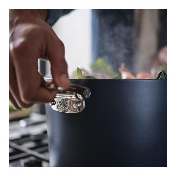 Joseph Joseph, Space Folding Handle Ceramic Non-stick 25cm Blue Stock Pot & Lid, 45045