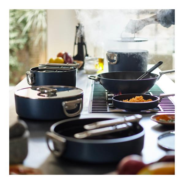 Joseph Joseph, Space Folding Handle Ceramic Non-stick 28cm Blue Saute Pan & Lid, 45044