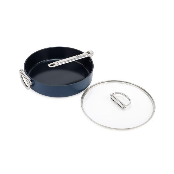 Joseph Joseph, Space Folding Handle Ceramic Non-stick 28cm Blue Saute Pan & Lid, 45044