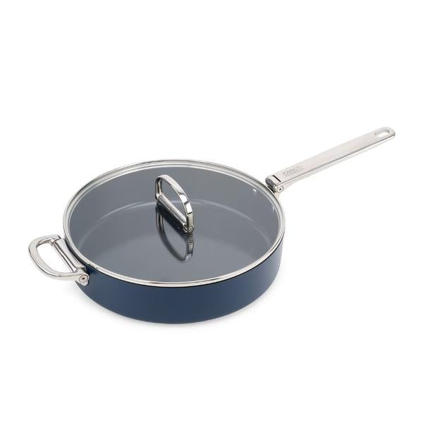 Joseph Joseph, Space Folding Handle Ceramic Non-stick 28cm Blue Saute Pan & Lid, 45044