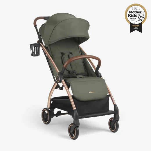 Kikkaboo - Autofolding Pushchair - Joy Army Green - Travel Stroller