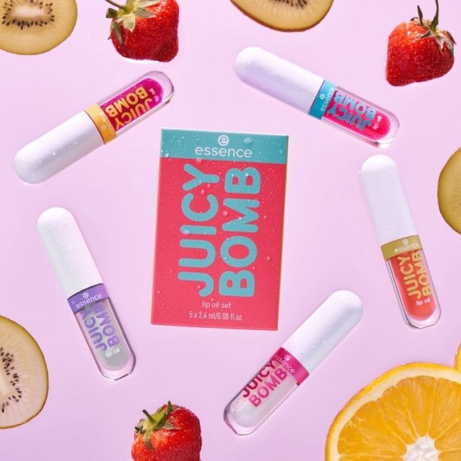 Essence juicy bomb lip oil set (5x2.4ml)