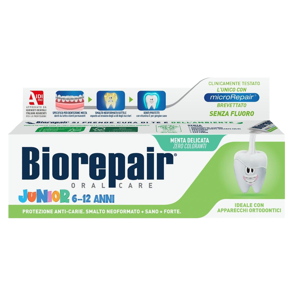 Biorepair Junior 6-12 Toothpaste - Mint 75ML