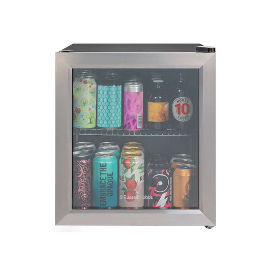 Stainless Steel Glass Door Wine Cooler By Russell Hobbs