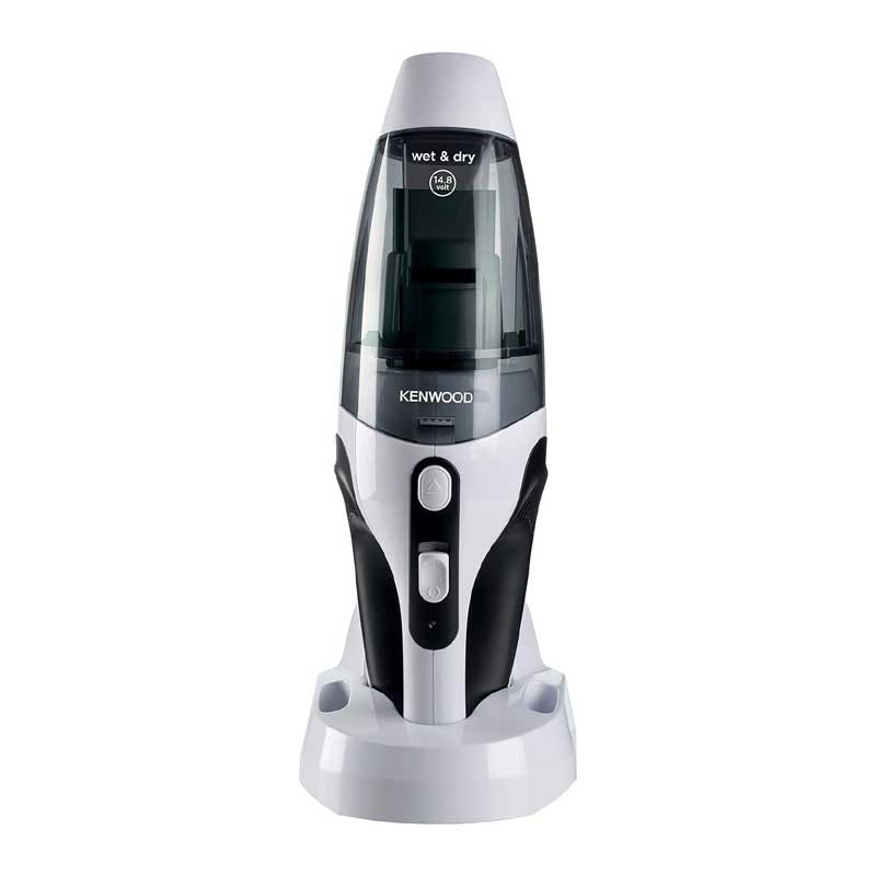 Kenwood Wet & Dry Cordless Handheld Vacuum Cleaner 14.8V Battery, 500ml Capacity Black/White