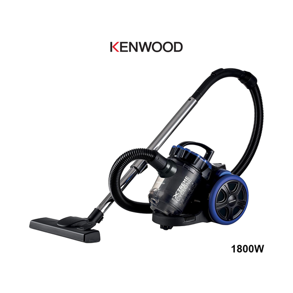 Kenwood Vacuum Cleaner 1800W Multi Cyclonic Bagless Canister 2L With 4.5M Cable, Ultra Compact, Surface, Anti Bacteria, Pet Care for Home & Office Vbp50.000Bb