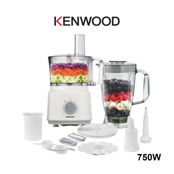 Kenwood Food Processor 750W Multi-Functional With 3 Interchangeable Disks, Blender, Whisk, Dough Maker FDP03