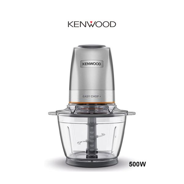 Kenwood Glass Chopper 500W Electric Food Chopper with 1.2L Glass Bowl, 600ml Working Capacity, Dripper Pro, Quad Blade, Storage Lid, Dual Speed, Spatula, Ice Crush Function CHP62.400SI