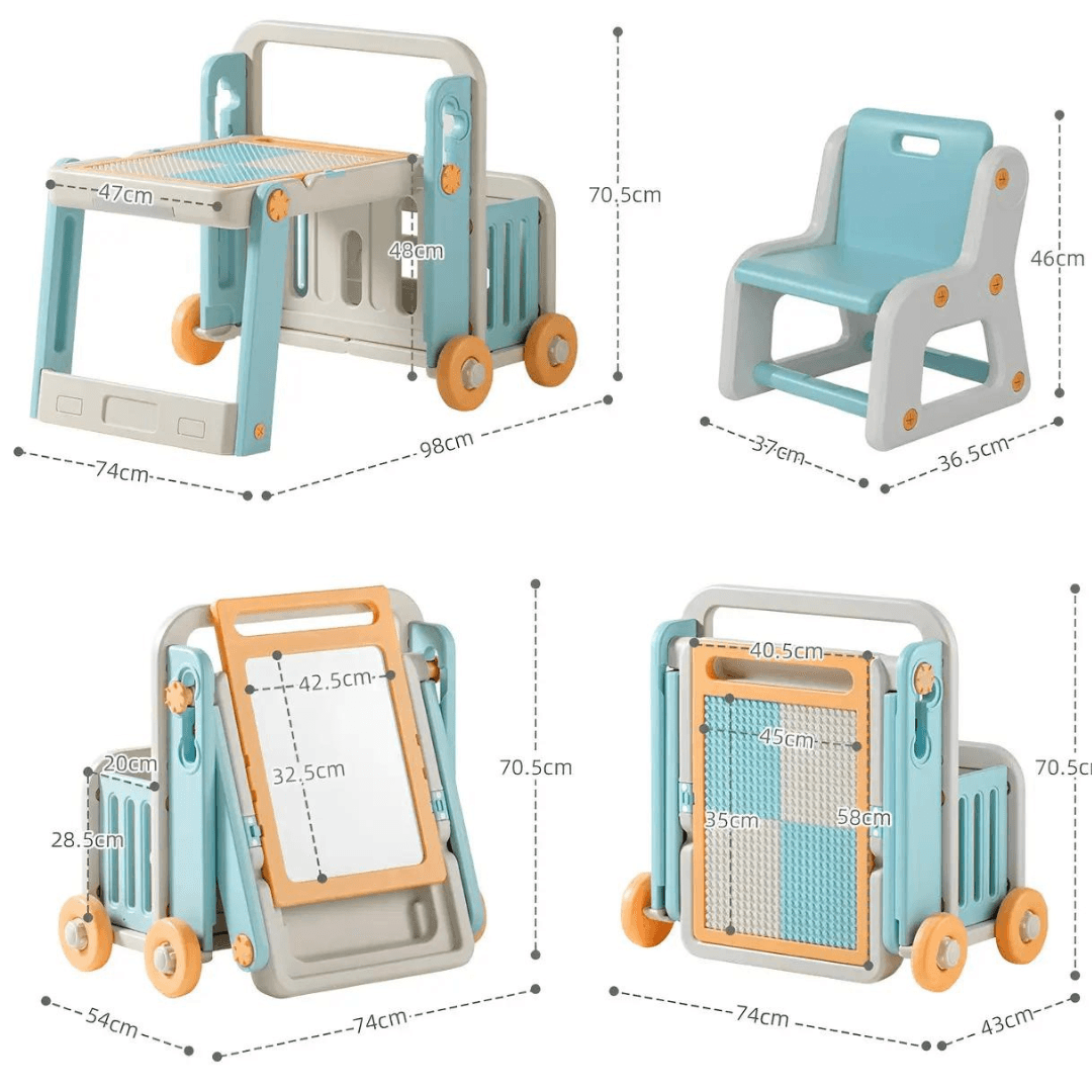 Kindergarten 6 In 1 Multifunctional Children's Building Table