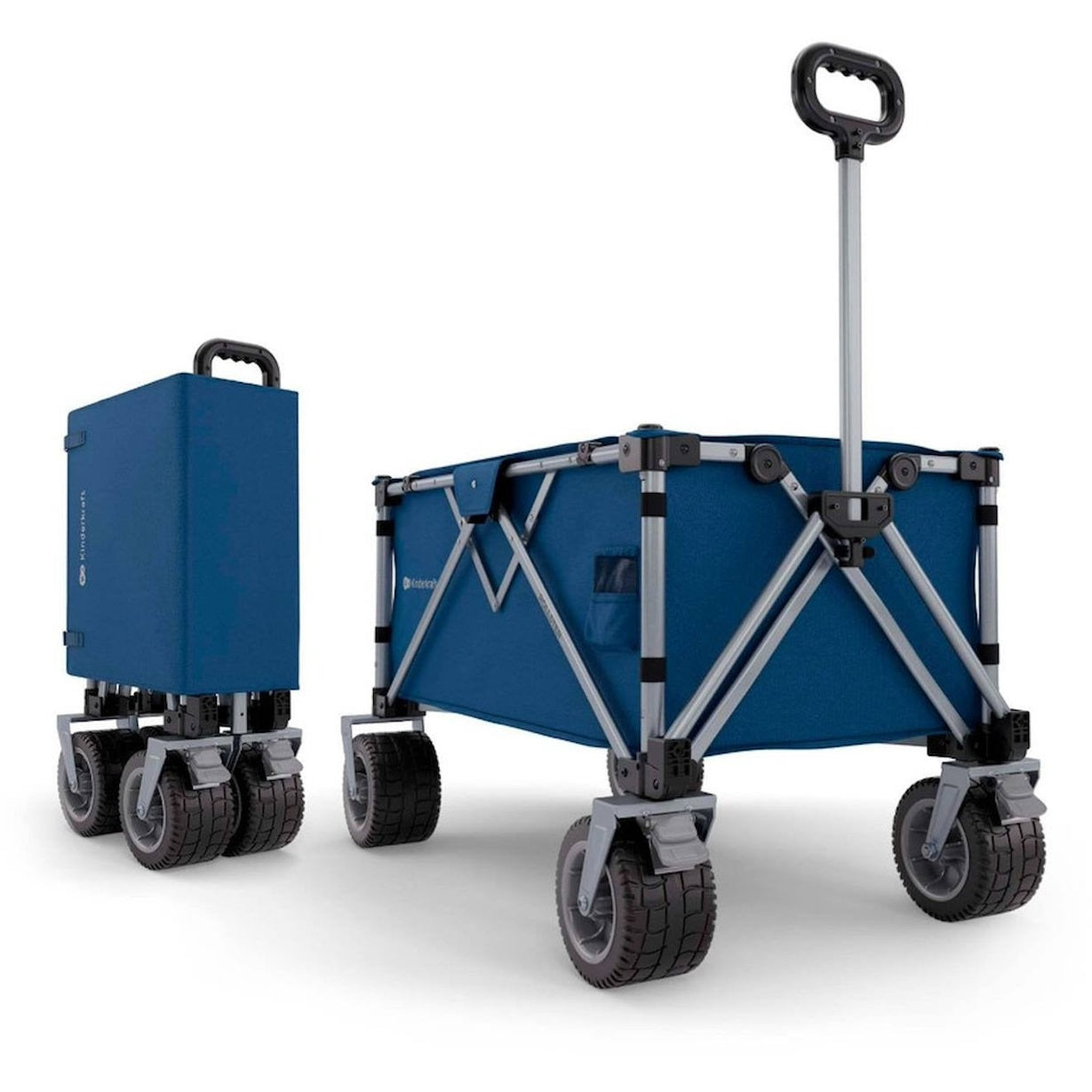 Folding transport trolley - blue