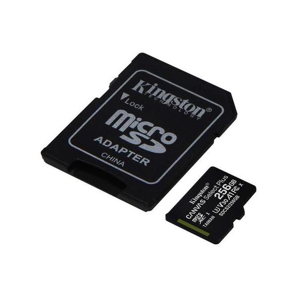 Kingston 256GB micSDXC Canvas Select Plus 100R A1 C10 Card + ADP, SDCS2/256GB, with 5 Years Official Warranty