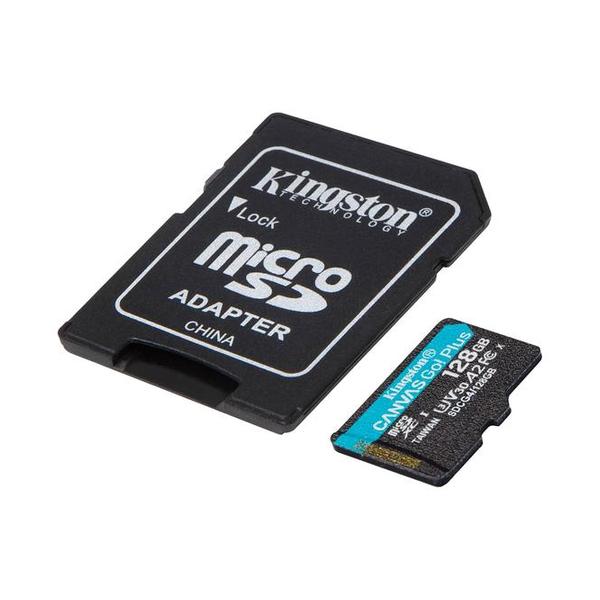 Kingston Canvas Go Plus 128GB 4K microSD Card | Up to 200MB/s | Class 10, UHS-I, U3, V30, A2 | SDCG4/128GB, with 5 Years Official Warranty