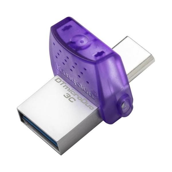 Kingston DataTraveler microDuo 3C USB Flash Drive 128GB USB Gen 3 OTG Type-C to USB Type-A - DTDUO3CG3/128GB, 5 Years Official Warranty