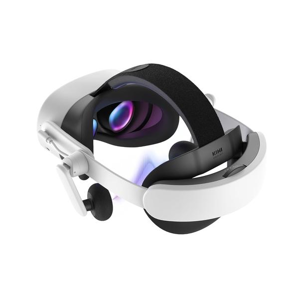 KIWI Design Audio Head Strap with Battery for Meta/Oculus Quest 3/3S, K4 Duo DualFast Charging Headset, VR Accessories with Balanced Design for Enhanced Sound Effects & Playtime