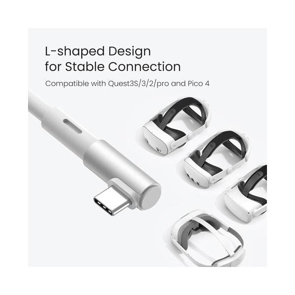 KIWI Design 16FT Link Cable Compatible with Oculus/Meta Quest 3S Accessories, and Quest 3/2/Pro/Pico 4, USB 3.0 to USB C Link Cable with 5Gbps Super Speed