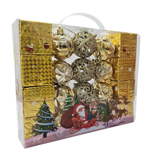 (Net) Golden Box of Christmas Balls and Decorations Lebanon