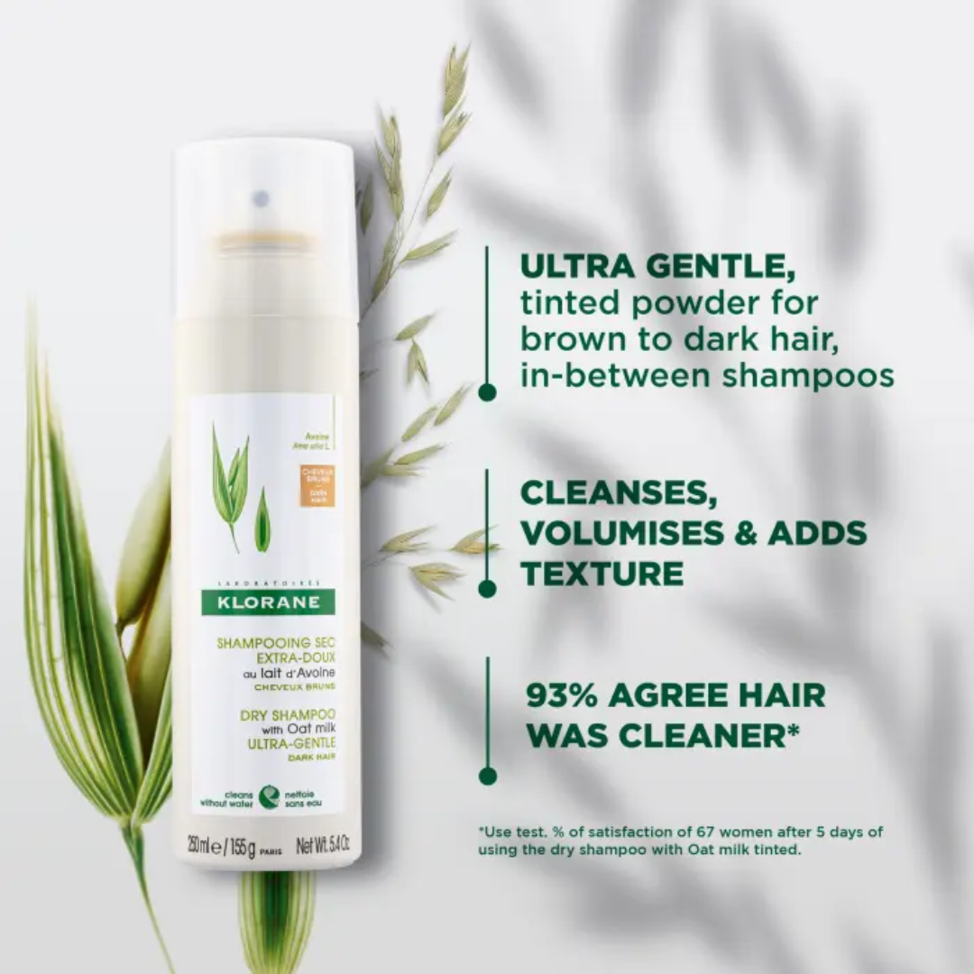 Klorane Dry Shampoo with Oat Milk for Brown Hair 150ml - Medaid