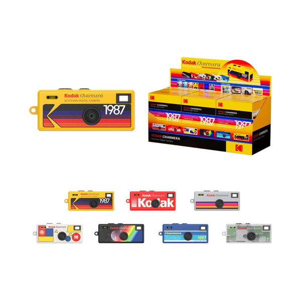 KODAK CHARMERA Keychain Digital Camera Blind Box Single Box (1PC),Mini Camera,Digicam,Video Recording,Bag Charm,1.6 Megapixels,Micro SD Card Slot,for Beginners Teens and Adults