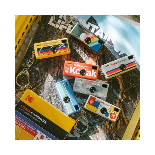 KODAK CHARMERA Keychain Digital Camera Blind Box Single Box (1PC),Mini Camera,Digicam,Video Recording,Bag Charm,1.6 Megapixels,Micro SD Card Slot,for Beginners Teens and Adults