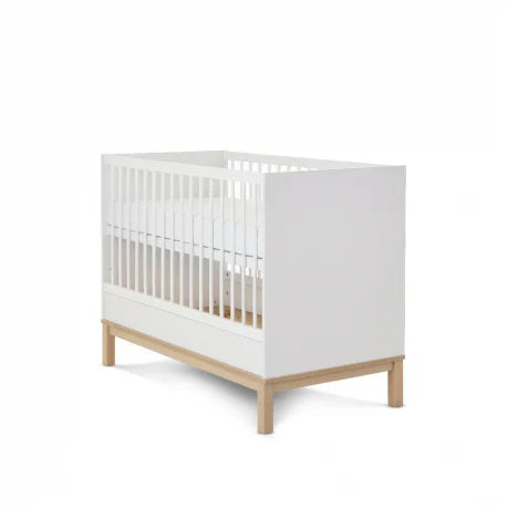 Faktum - Astrid Convertible Baby & Toddler Cot - Modern Two-Tone Design - 70*140cm - White