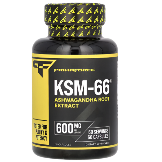 Primaforce, KSM-66, Ashwagandha Root Extract, 600 mg, 60 Capsules