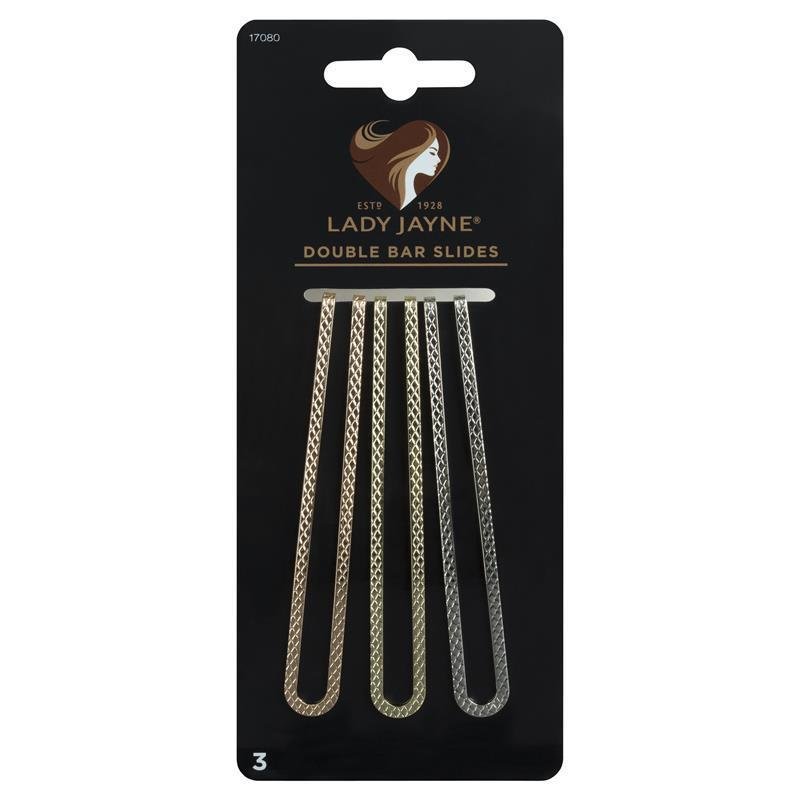 Lady Jayne 17080 Large Metallic Double Bar Slides - Pk 3 - Medaid International