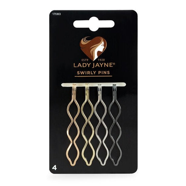 Lady Jayne 17083 Metallic Swirly Slides - Pk 4 - Medaid